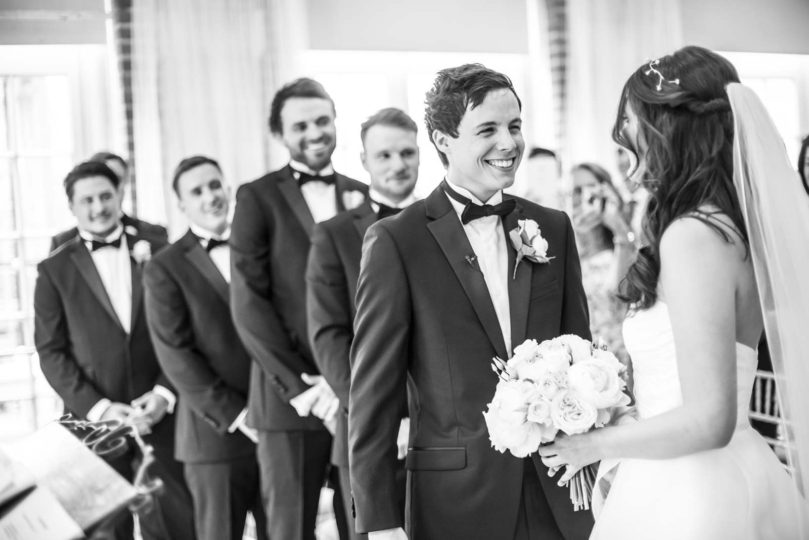 The wedding ceremony at Great Fosters Hotel 