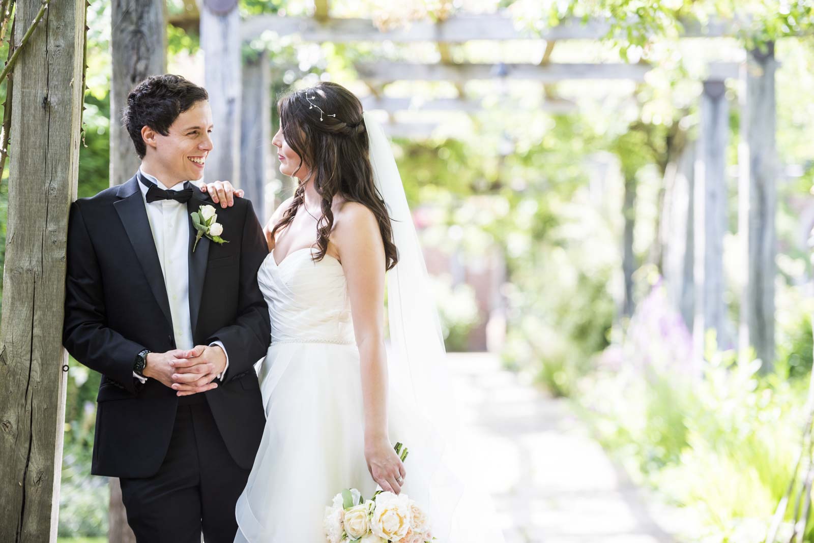 The Great Fosters Hotel's gardens are perfect for wedding photoshoots