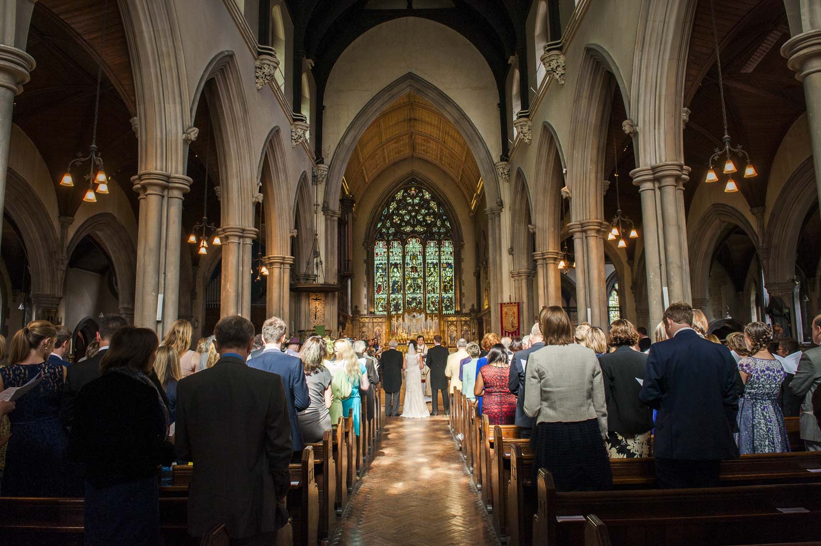 The wedding Ceremony in Mayfair Our Lady of the Assumption Catholic Church