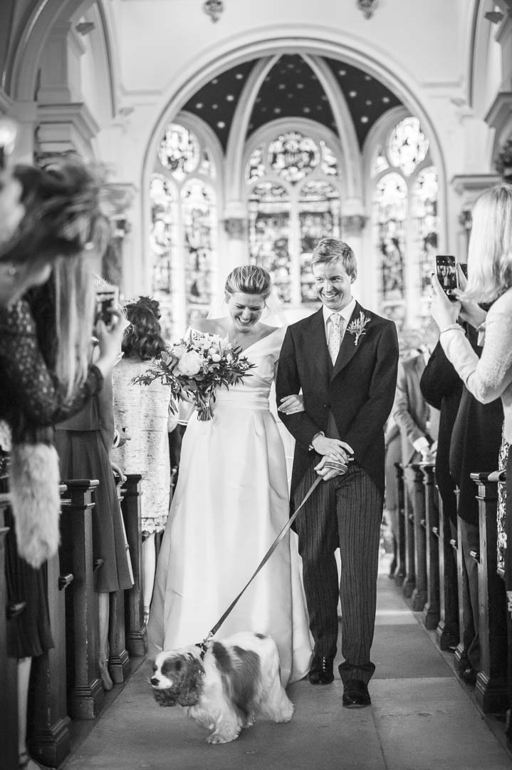 Walking down the aisle in St Anne's Church