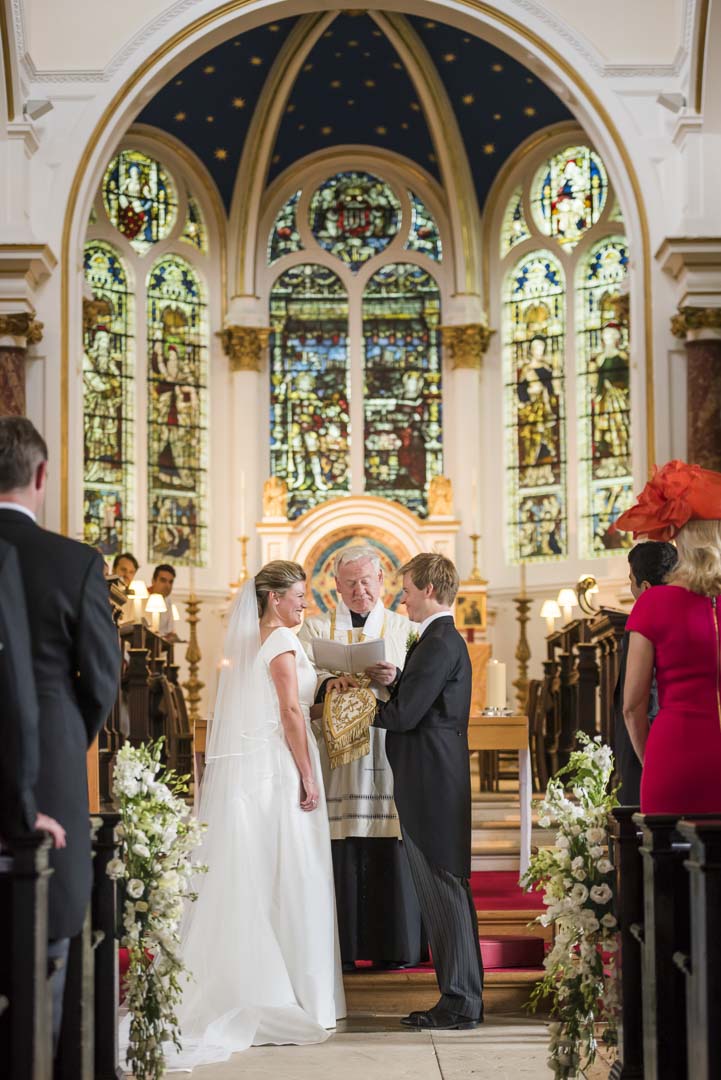 The wedding ceremony in St Anne's Church